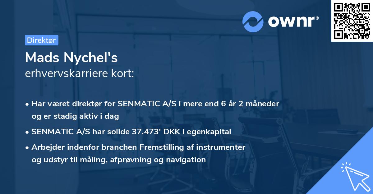 Mads Nychel's erhvervskarriere kort