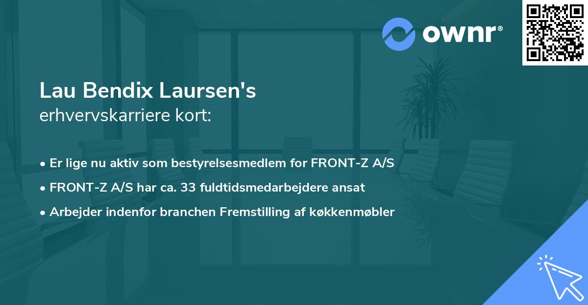 Lau Bendix Laursen's erhvervskarriere kort