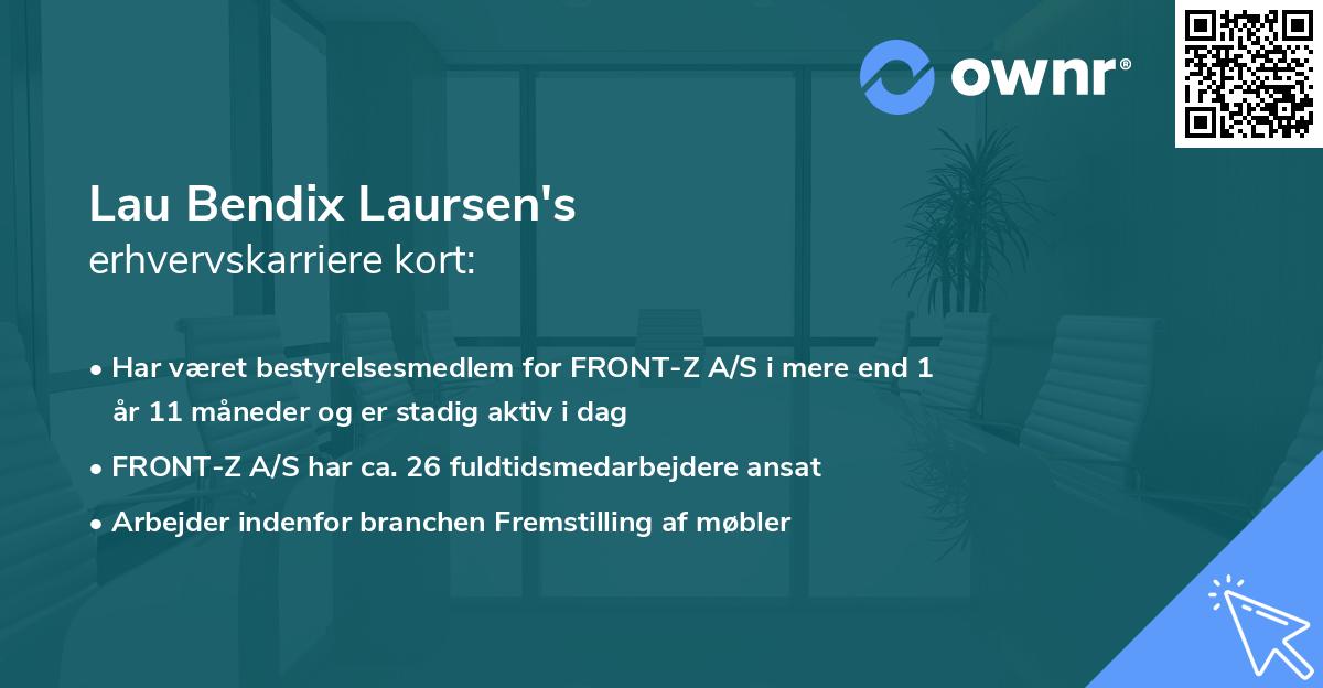 Lau Bendix Laursen's erhvervskarriere kort