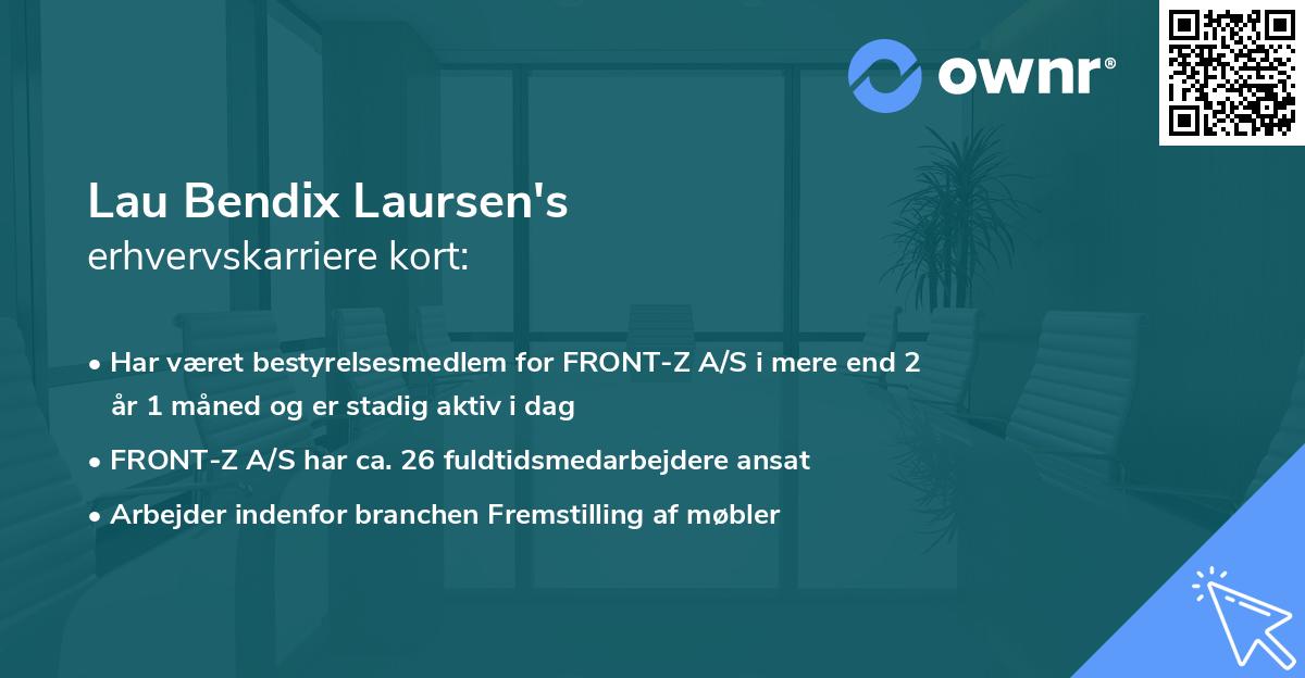 Lau Bendix Laursen's erhvervskarriere kort