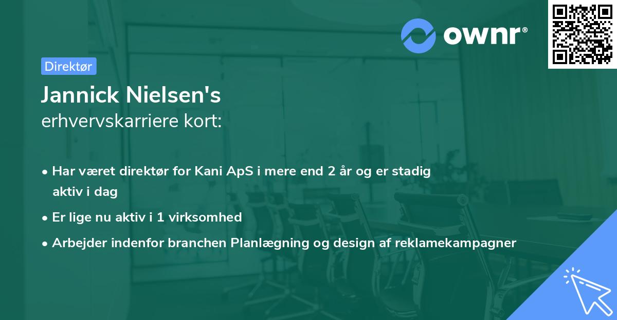 Jannick Nielsen's erhvervskarriere kort