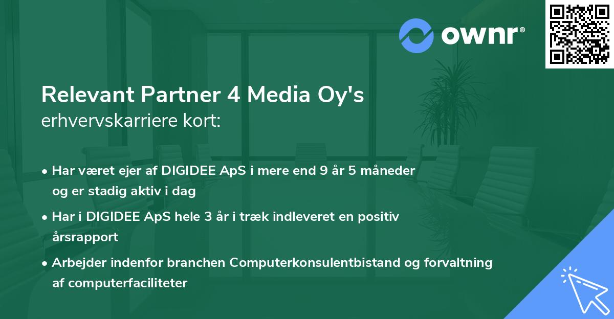Relevant Partner 4 Media Oy's erhvervskarriere kort