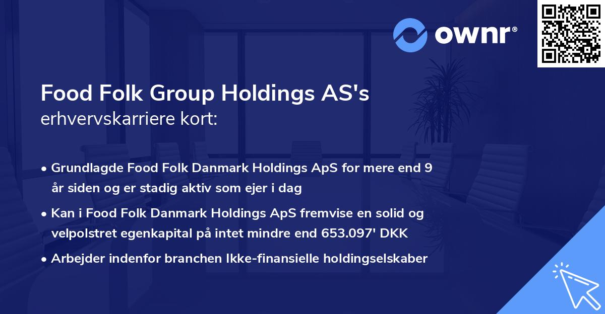 Food Folk Group Holdings AS's erhvervskarriere kort