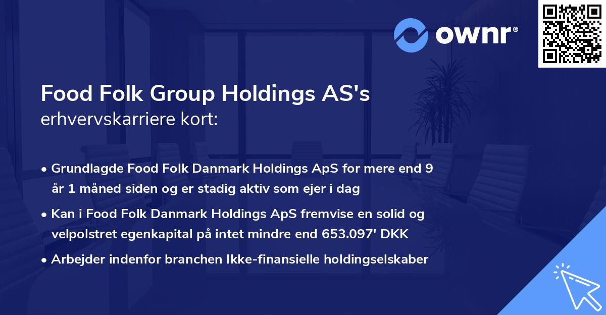 Food Folk Group Holdings AS's erhvervskarriere kort