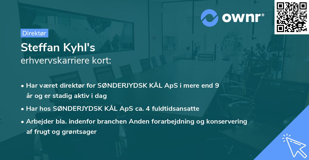 Steffan Kyhl's erhvervskarriere kort