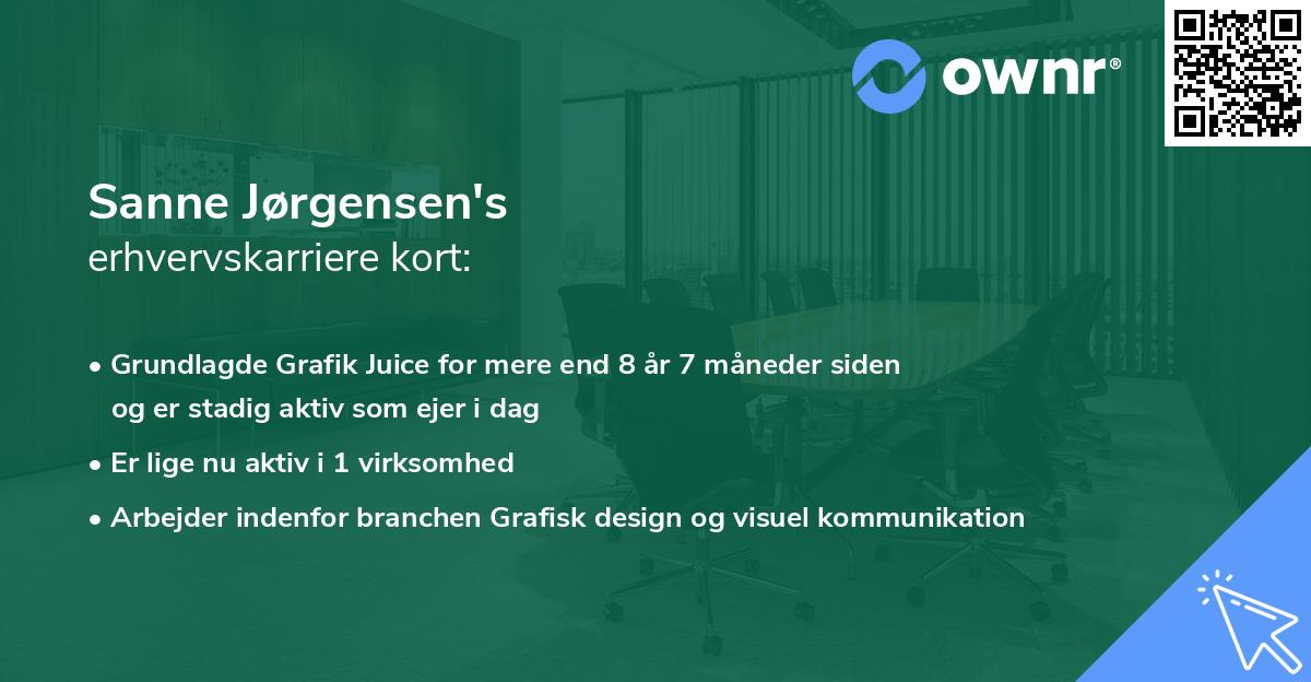 Sanne Jørgensen's erhvervskarriere kort