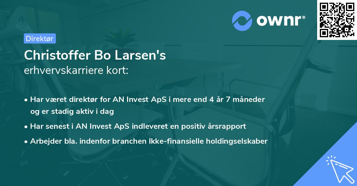 Christoffer Bo Larsen's erhvervskarriere kort