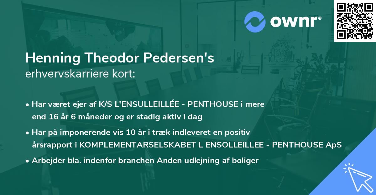 Henning Theodor Pedersen's erhvervskarriere kort