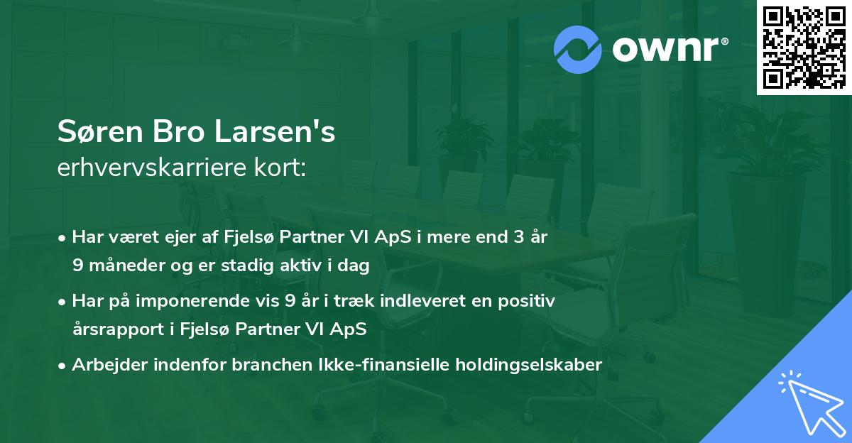 Søren Bro Larsen's erhvervskarriere kort