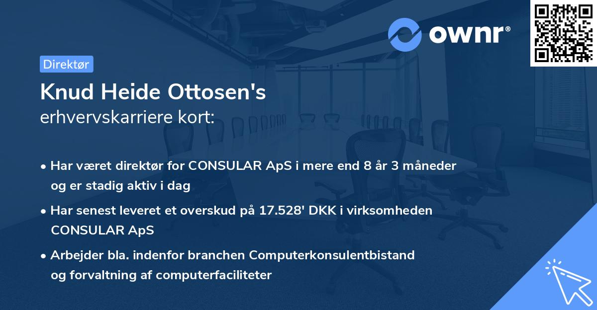 Knud Heide Ottosen's erhvervskarriere kort