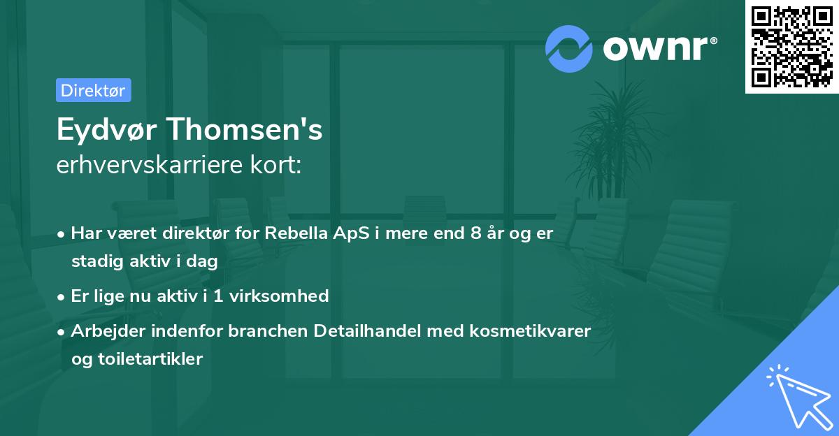 Eydvør Thomsen's erhvervskarriere kort
