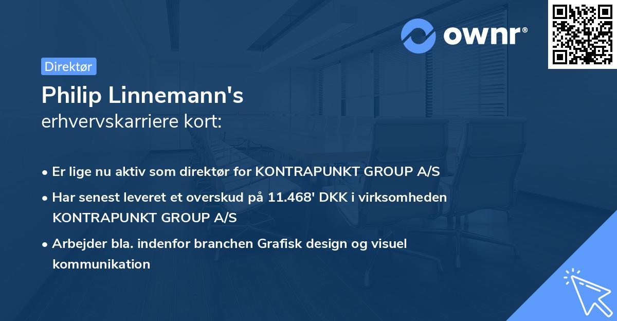 Philip Linnemann's erhvervskarriere kort