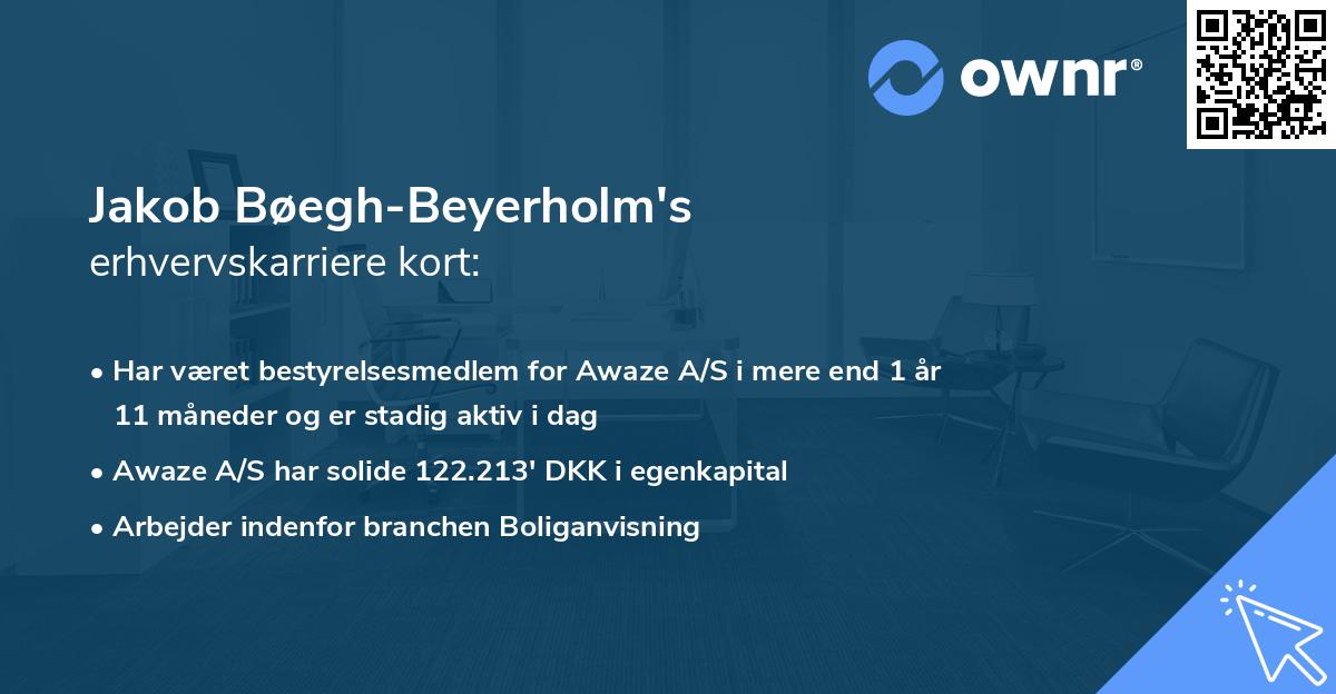 Jakob Bøegh-Beyerholm's erhvervskarriere kort