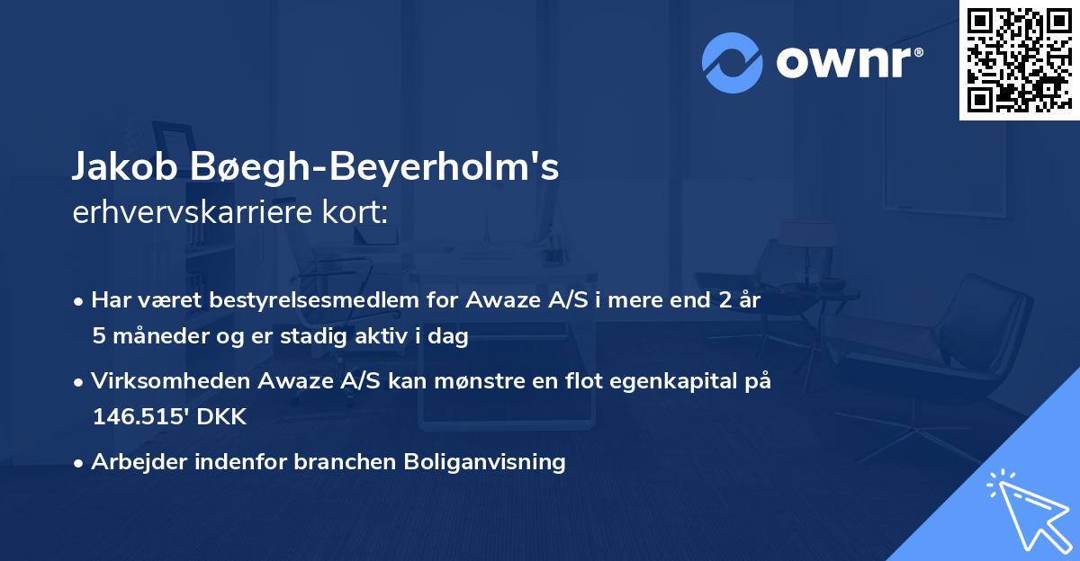 Jakob Bøegh-Beyerholm's erhvervskarriere kort