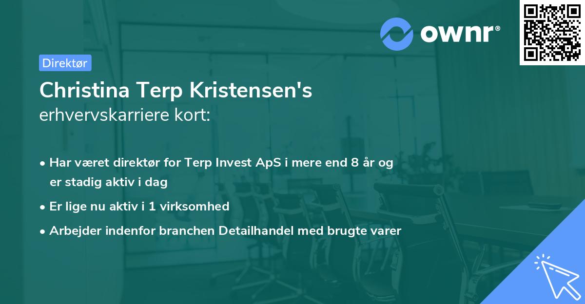 Christina Terp Kristensen's erhvervskarriere kort