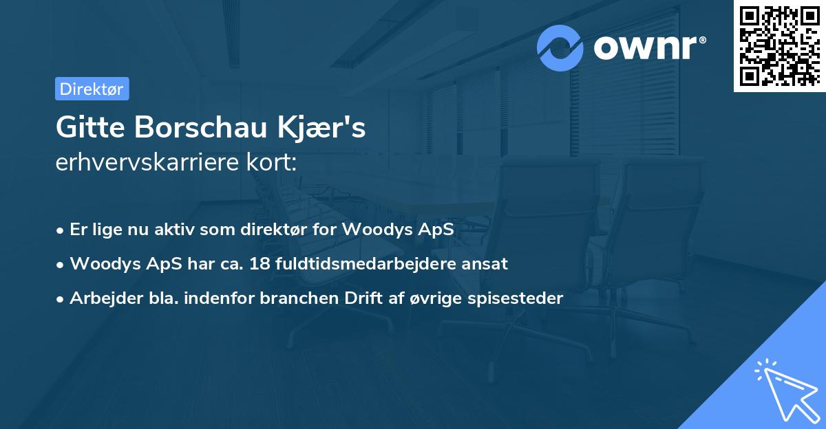 Gitte Borschau Kjær's erhvervskarriere kort