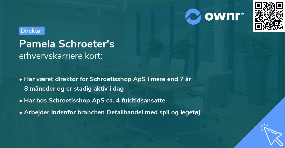 Pamela Schroeter's erhvervskarriere kort