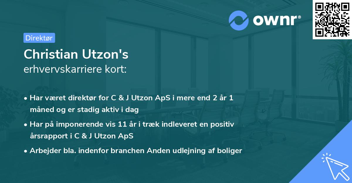 Christian Utzon's erhvervskarriere kort