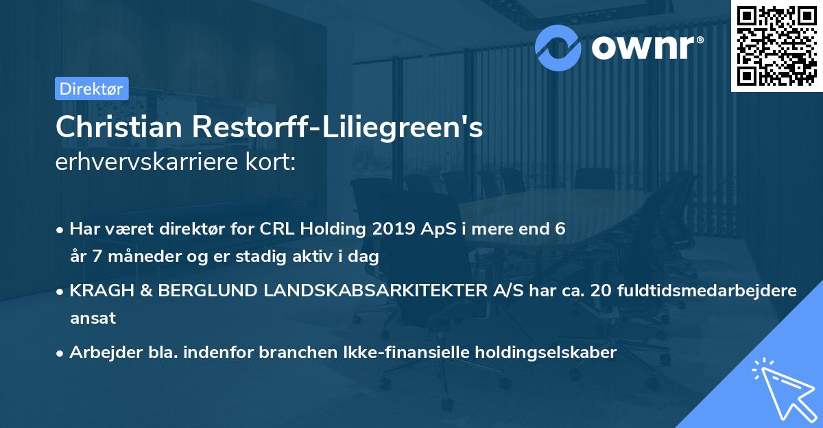 Christian Restorff-Liliegreen's erhvervskarriere kort