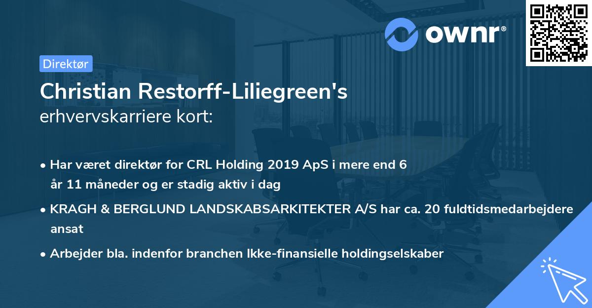 Christian Restorff-Liliegreen's erhvervskarriere kort