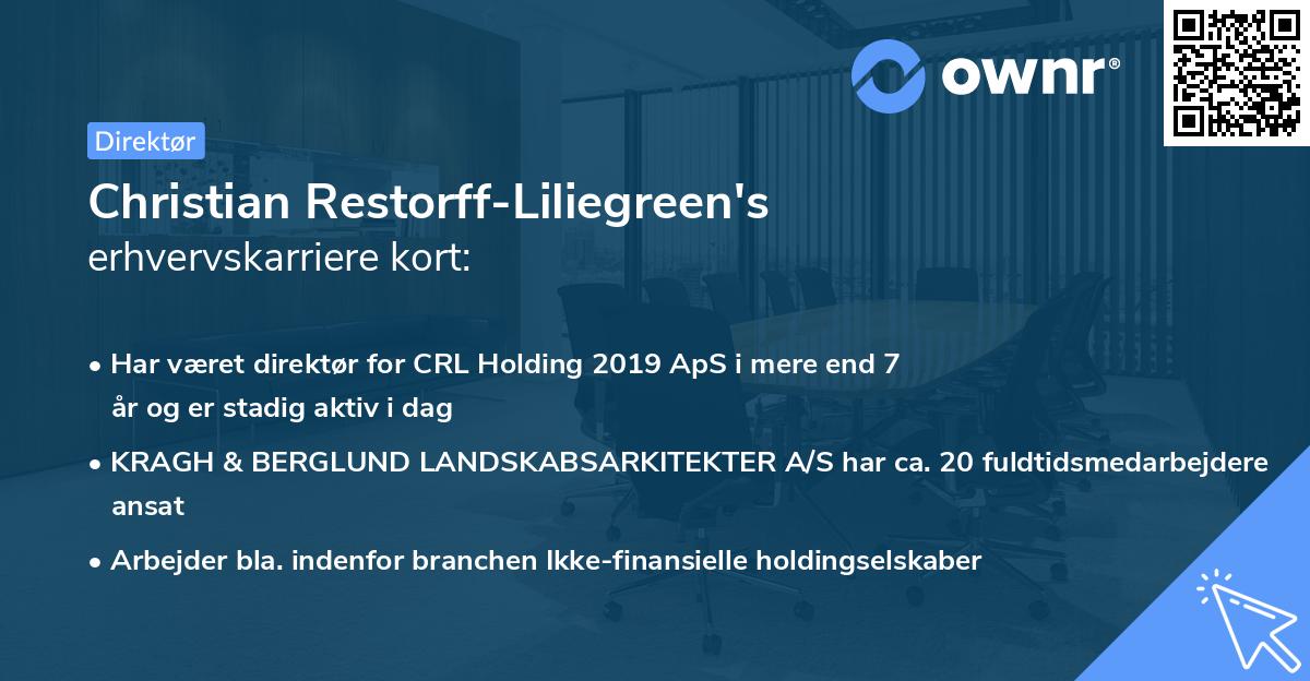 Christian Restorff-Liliegreen's erhvervskarriere kort