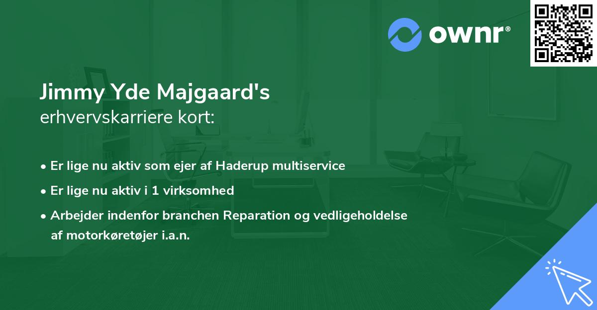 Jimmy Yde Majgaard's erhvervskarriere kort