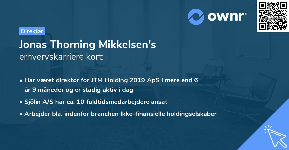 Jonas Thorning Mikkelsen's erhvervskarriere kort