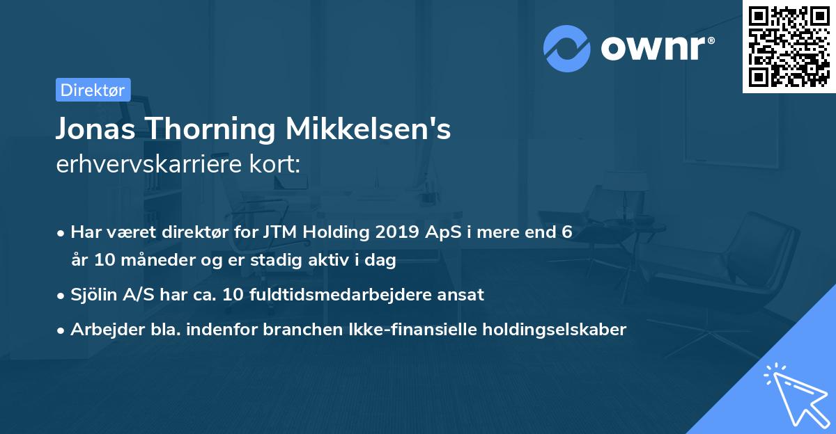 Jonas Thorning Mikkelsen's erhvervskarriere kort