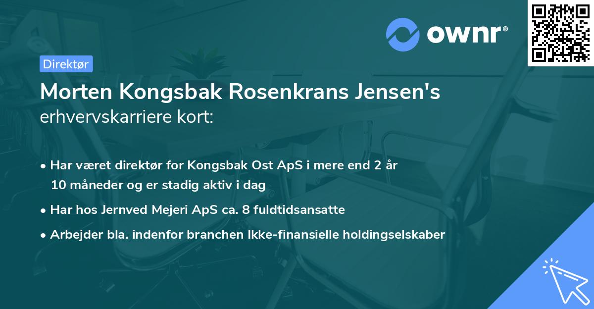Morten Kongsbak Rosenkrans Jensen's erhvervskarriere kort