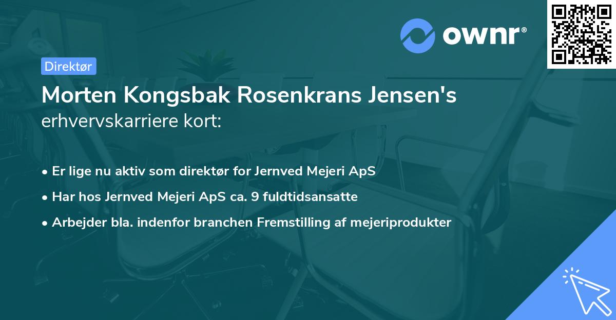 Morten Kongsbak Rosenkrans Jensen's erhvervskarriere kort