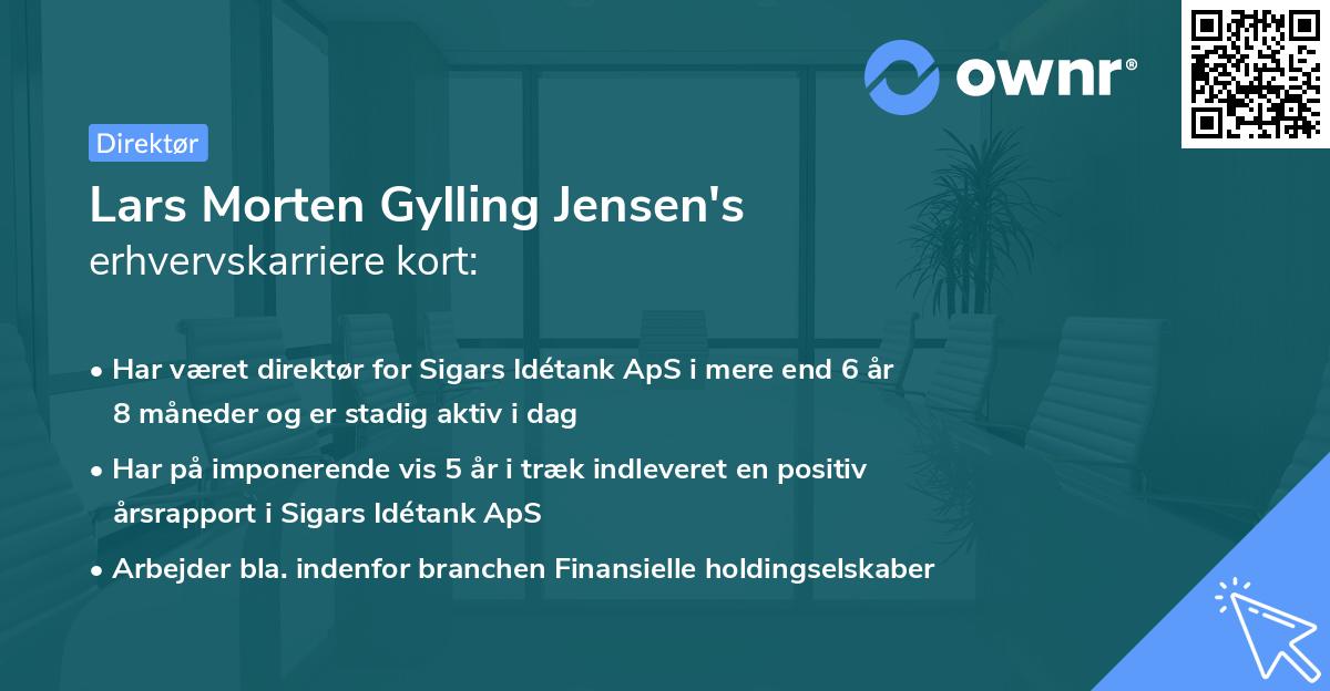 Lars Morten Gylling Jensen's erhvervskarriere kort