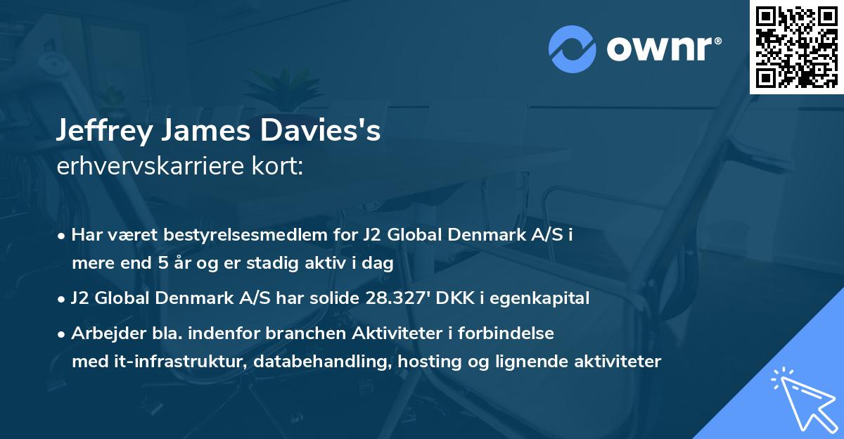 Jeffrey James Davies's erhvervskarriere kort