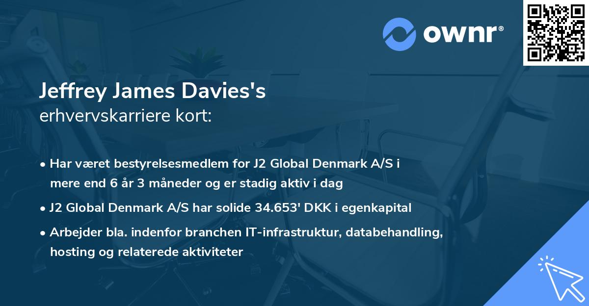 Jeffrey James Davies's erhvervskarriere kort