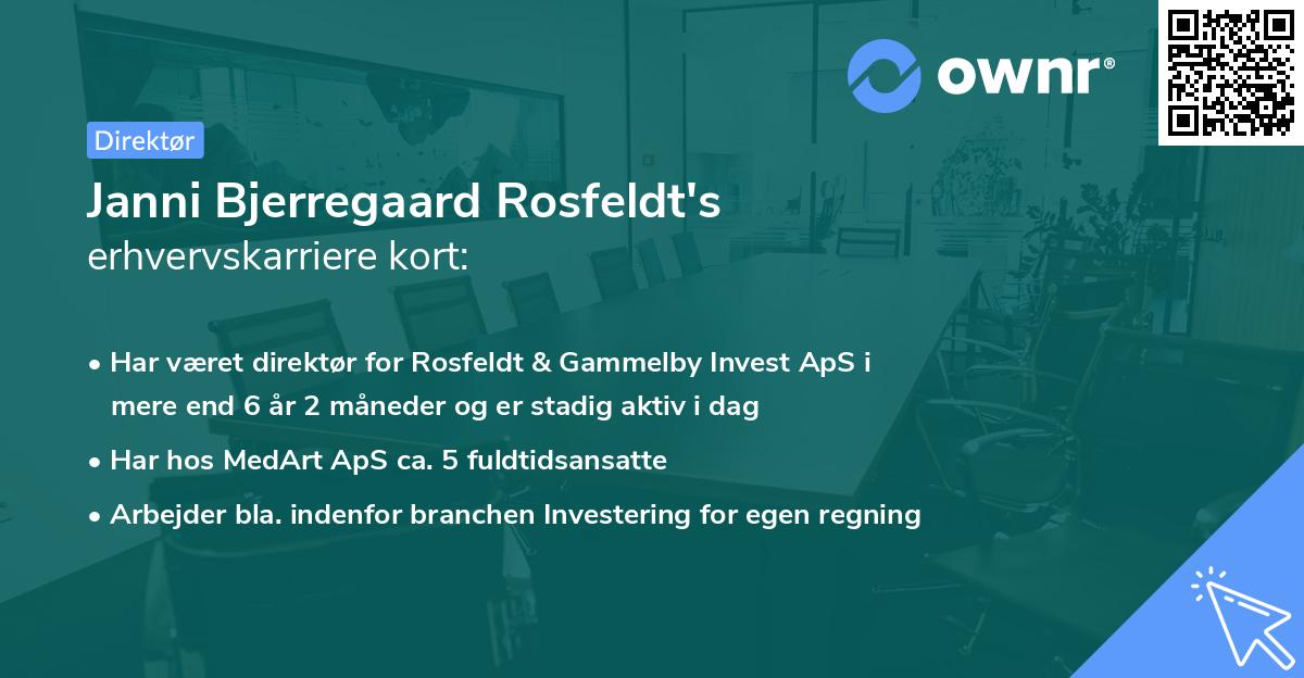 Janni Bjerregaard Rosfeldt's erhvervskarriere kort