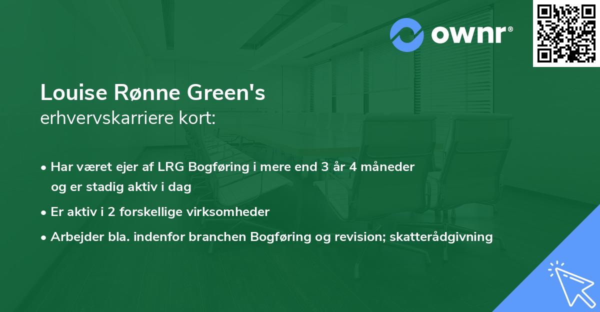 Louise Rønne Green's erhvervskarriere kort