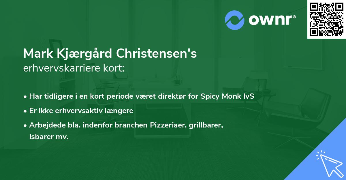 Mark Kjærgård Christensen's erhvervskarriere kort
