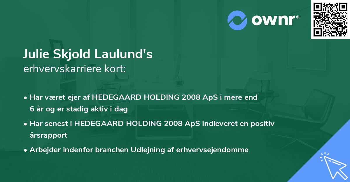 Julie Skjold Laulund's erhvervskarriere kort