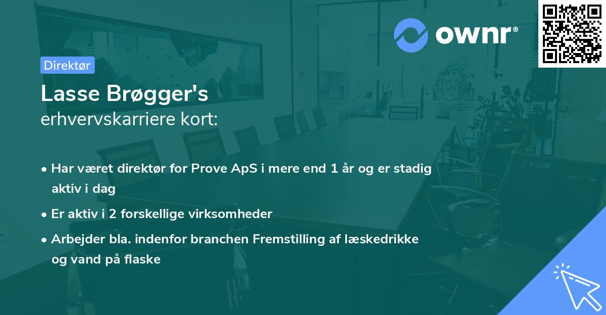 Lasse Brøgger's erhvervskarriere kort