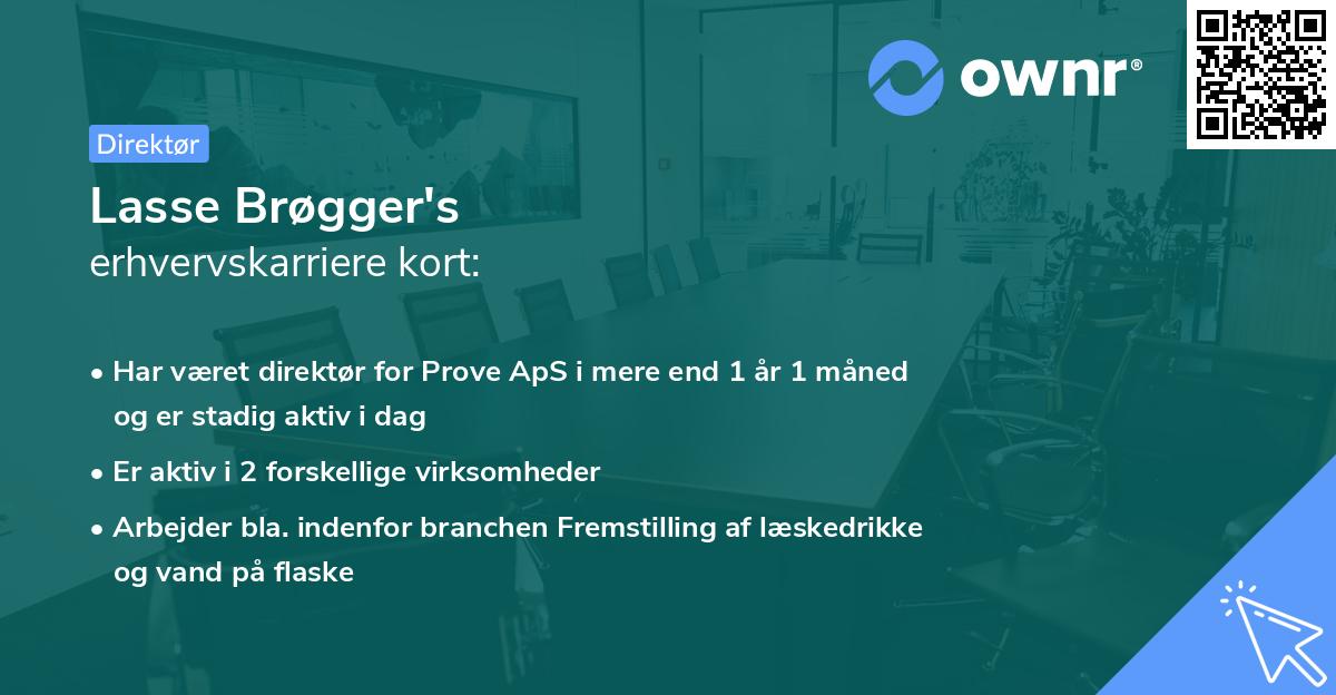Lasse Brøgger's erhvervskarriere kort
