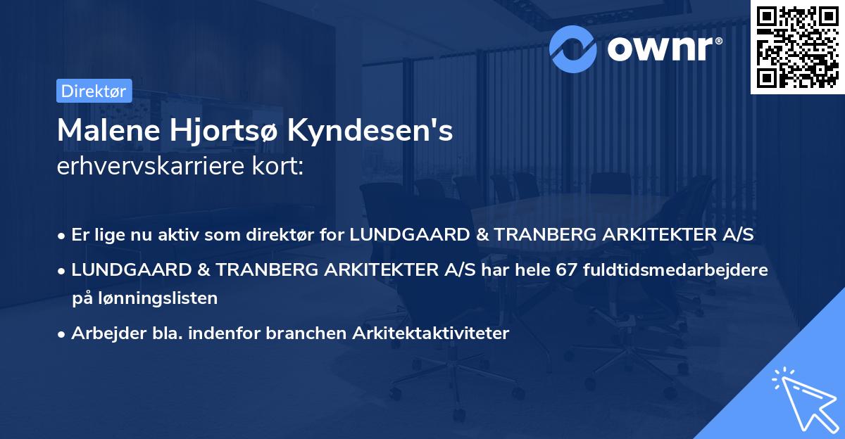 Malene Hjortsø Kyndesen's erhvervskarriere kort