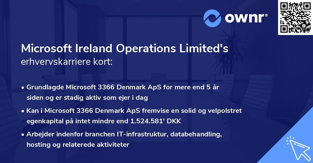 Microsoft Ireland Operations Limited's erhvervskarriere kort
