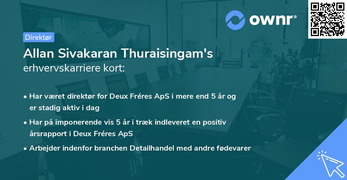 Allan Sivakaran Thuraisingam's erhvervskarriere kort