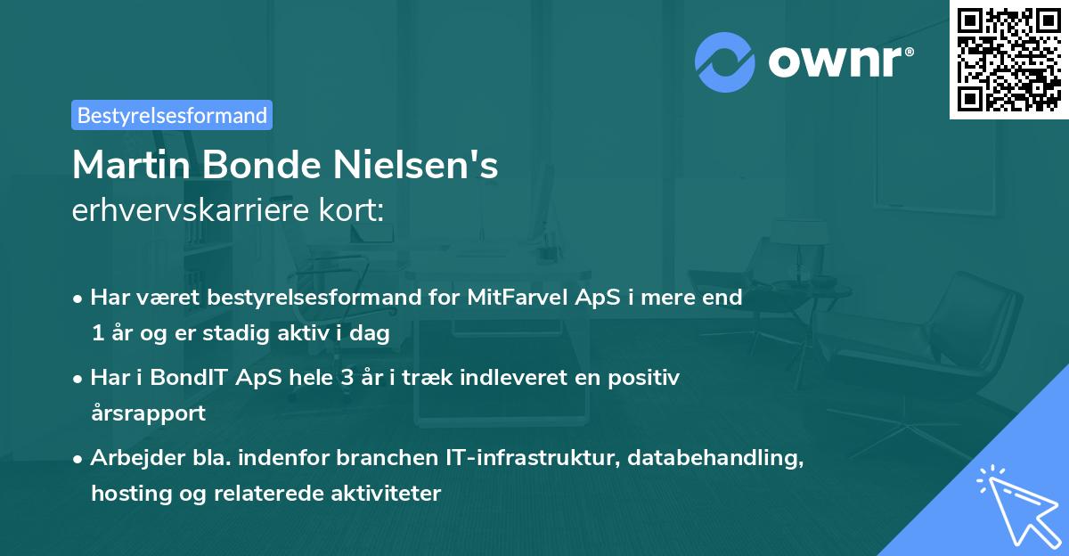 Martin Bonde Nielsen's erhvervskarriere kort
