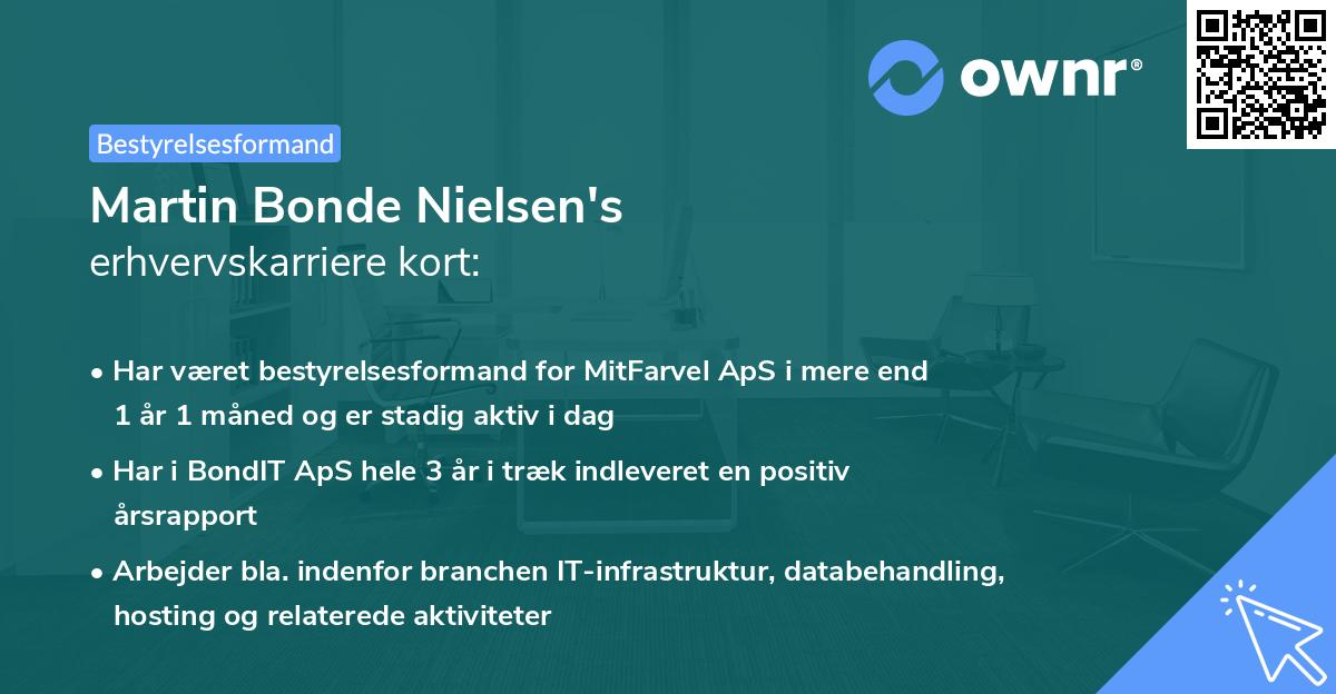 Martin Bonde Nielsen's erhvervskarriere kort