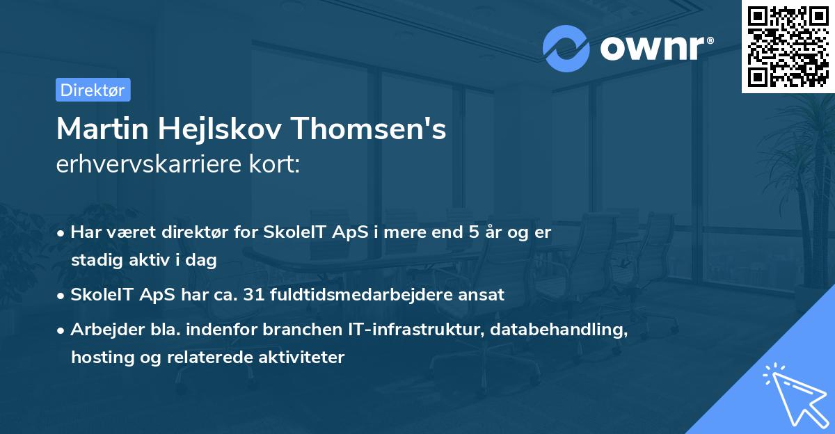 Martin Hejlskov Thomsen's erhvervskarriere kort