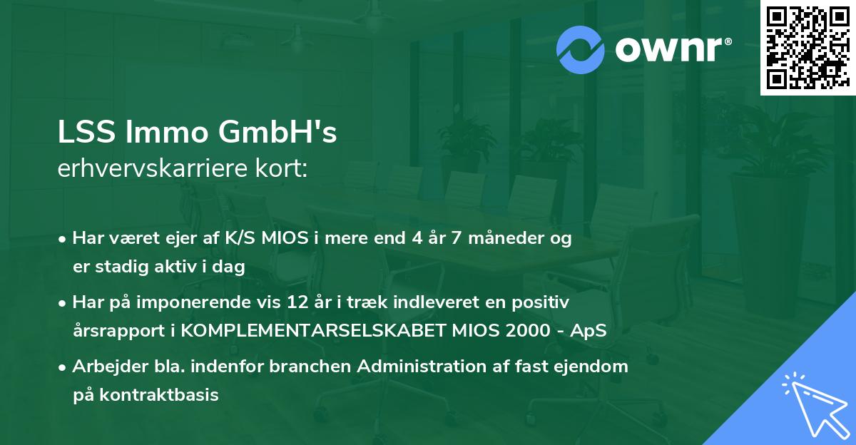 LSS Immo GmbH's erhvervskarriere kort