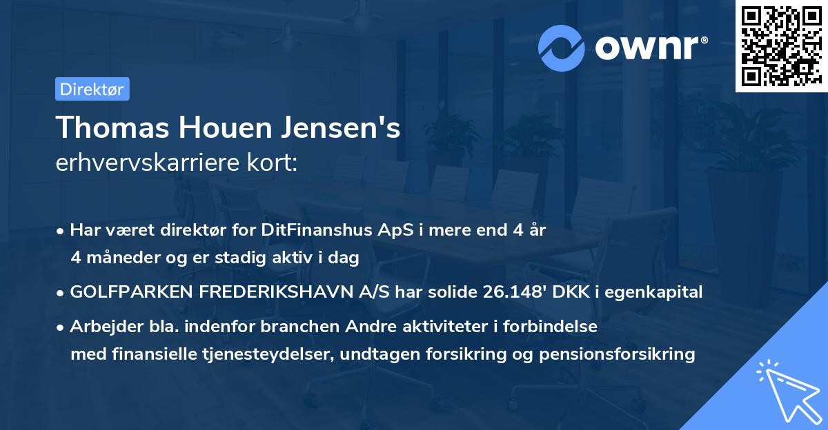 Thomas Houen Jensen's erhvervskarriere kort
