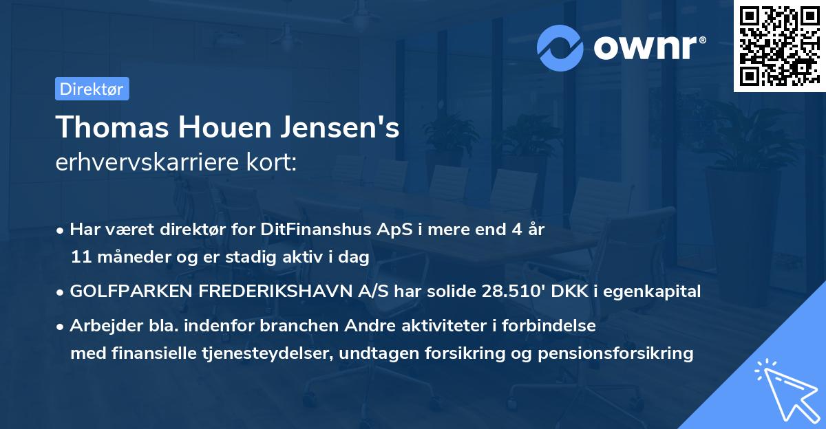 Thomas Houen Jensen's erhvervskarriere kort