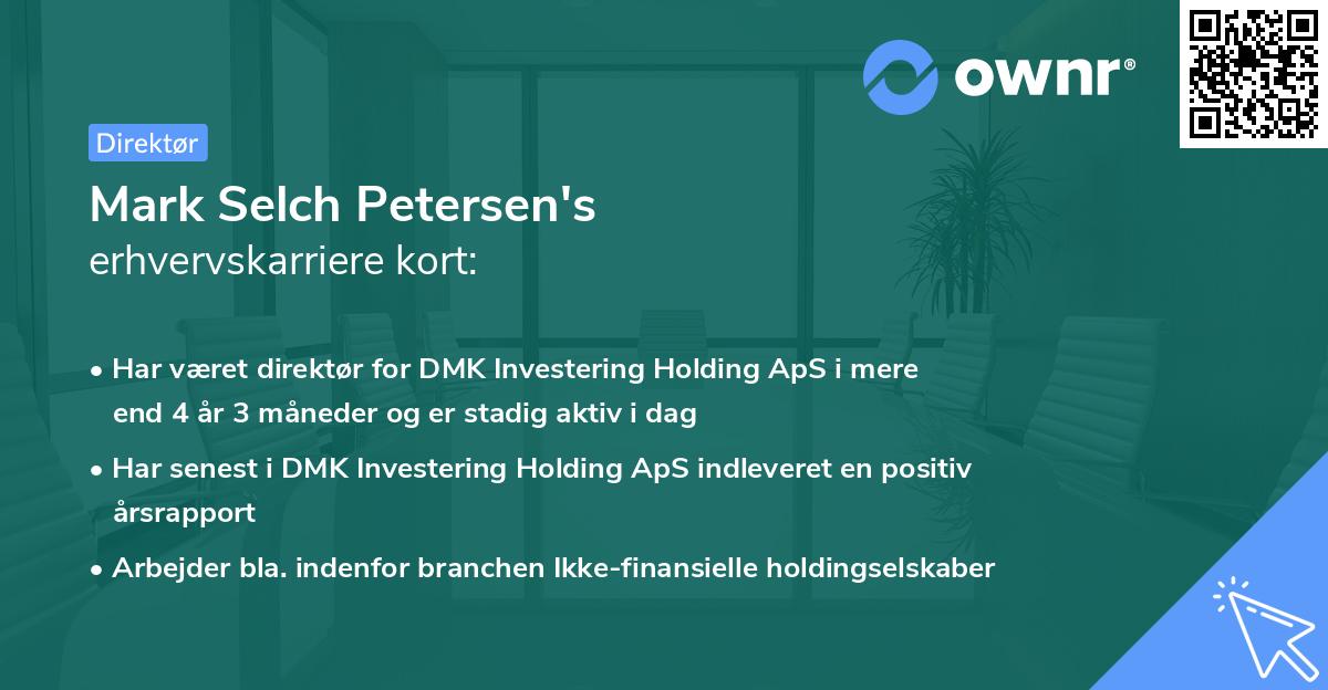 Mark Selch Petersen's erhvervskarriere kort