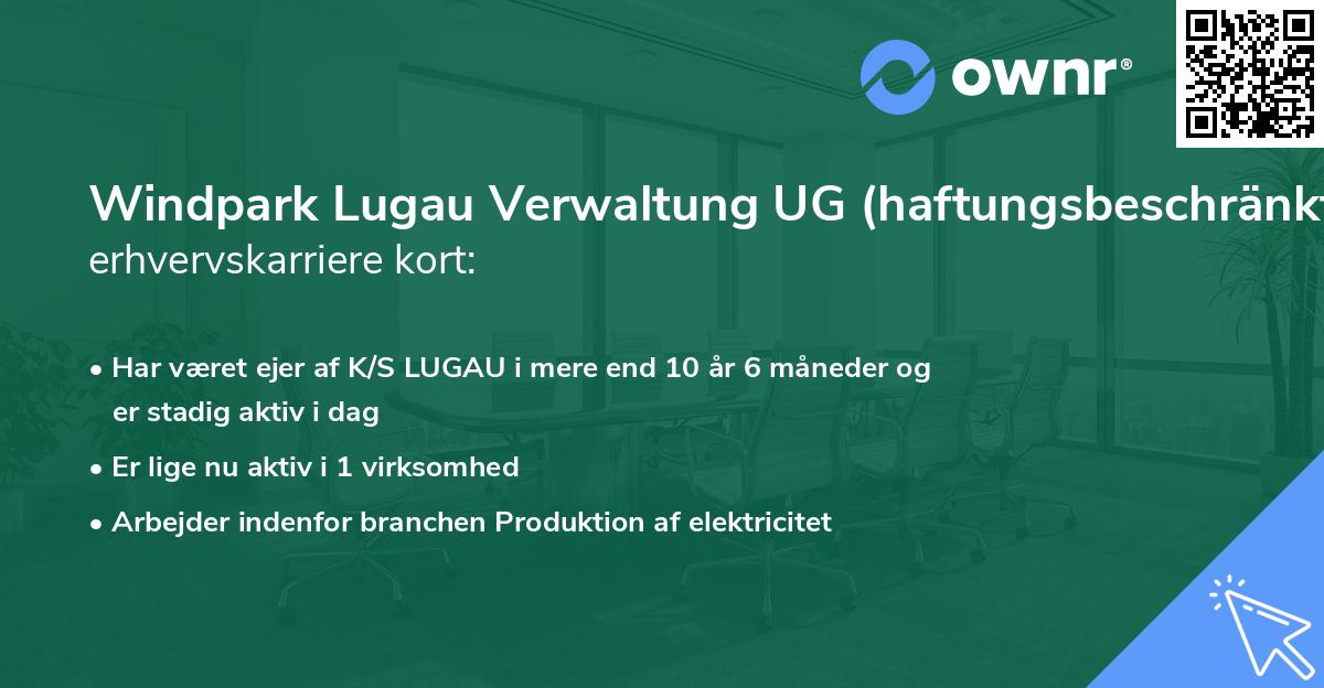 Windpark Lugau Verwaltung UG (haftungsbeschränkt)'s erhvervskarriere kort